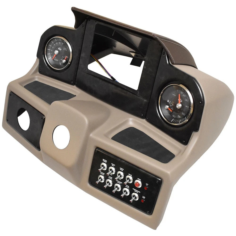 G3 Pontoon Boat Steering Console Panel 73427409 - Dash with Faria Gauges