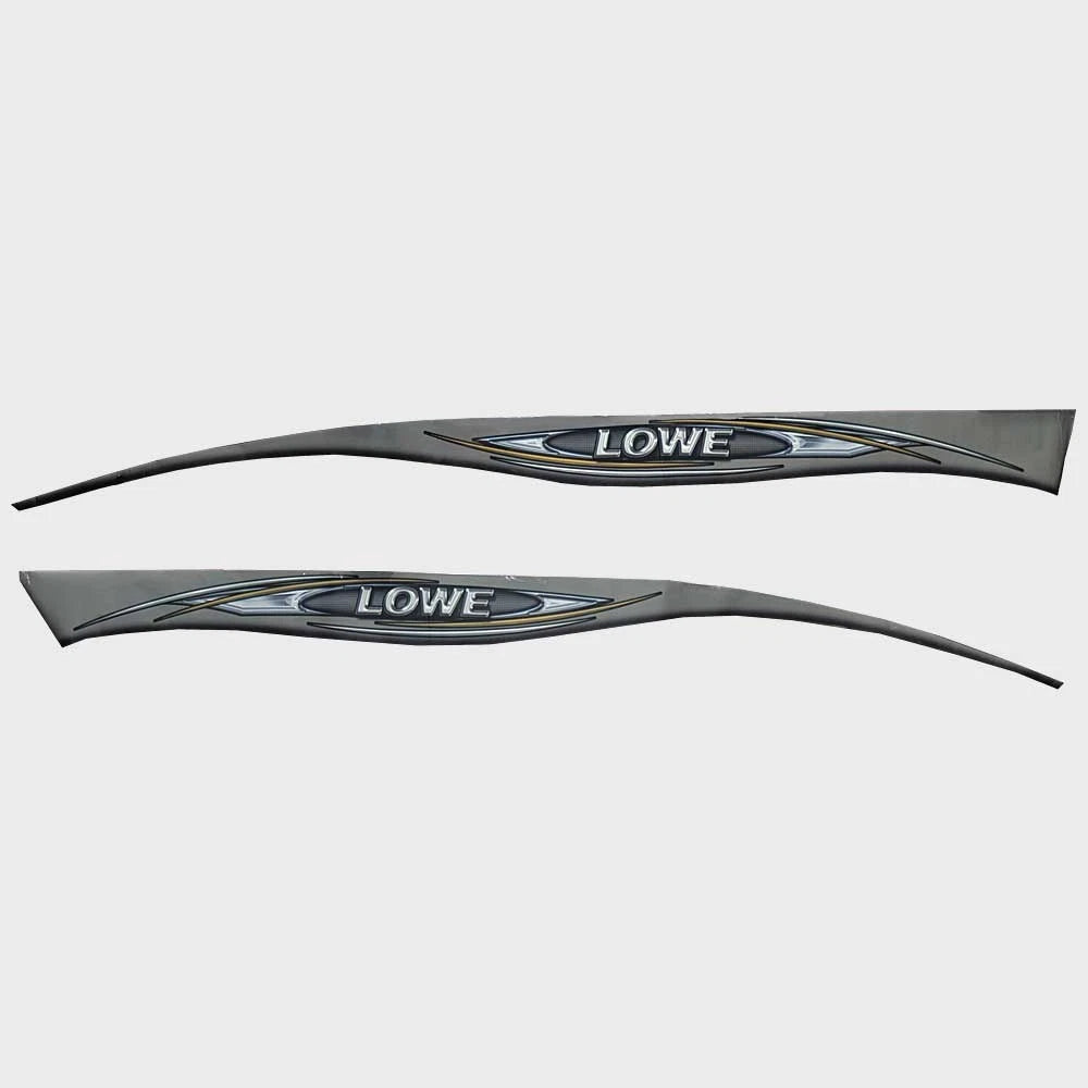 Lowe Boat Graphic Decals 2129952 - Deep V185 Gray Stickers (set of 2)