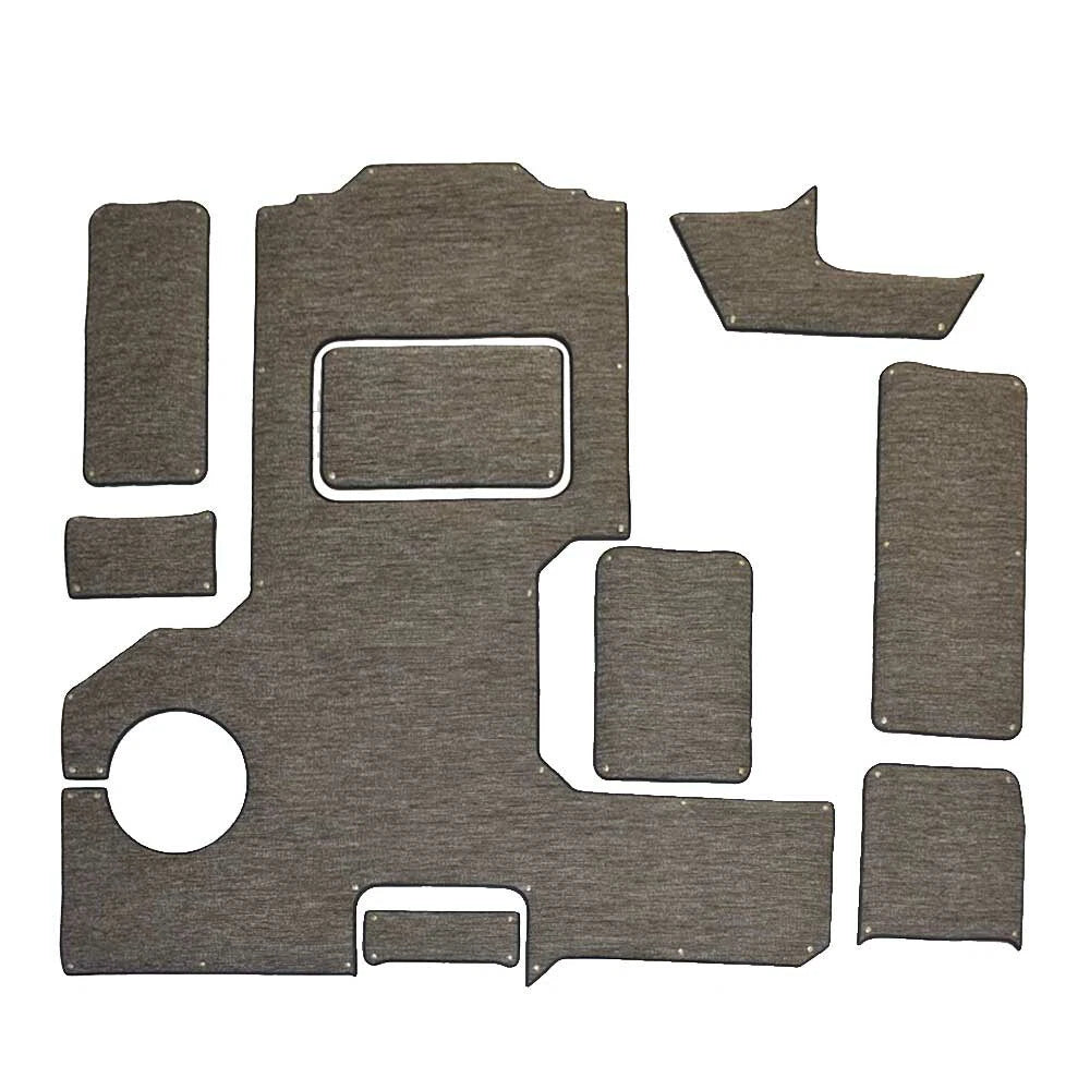 Cobalt Boat Snap-In Floor Mats 406563 - Gray Beige Woven Vinyl (9PC)