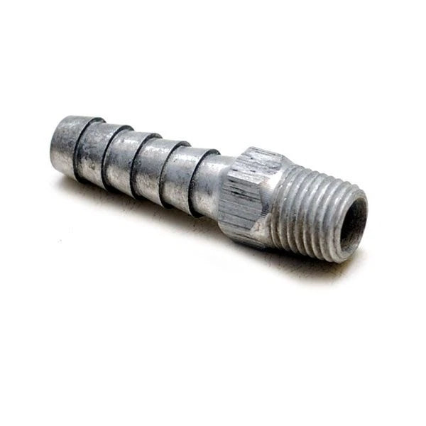 Boat Pipe to Hose Fitting - Aluminum 1/4 NPT to 3/8 Barbed