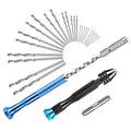 27PCS Micro Drill and Pin Vise Set with Rotary Hand Drill for Model Building