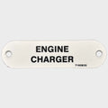 Marquis Boat Label Tag 7160932 - Engine Charger White Plastic