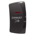 Crownline Boat Curved Rocker Switch Actuator - Exhaust Black - Red