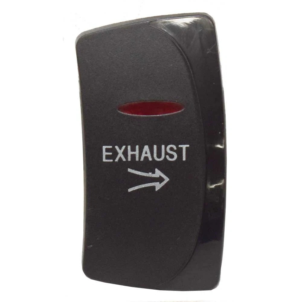 Crownline Boat Curved Rocker Switch Actuator - Exhaust Black - Red
