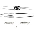 Lowe Boat Main Graphic Decals 1974648 - SS Black Gray (set of 5)