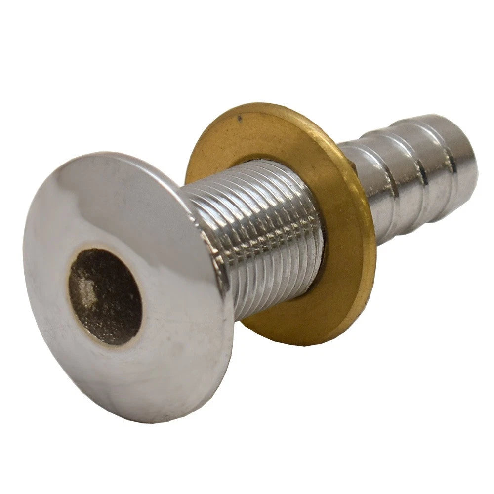 Boat Thru Hull Fitting - 5/8 Inch Barbed Brass