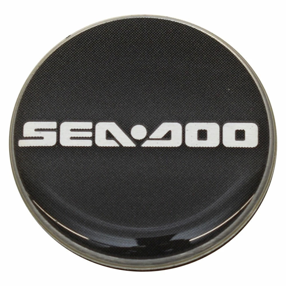 Sea-Doo Boat Raised Emblem Decal 204901668 - Black Silver Sticker