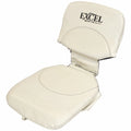Excel Boat Shell Seat Cushions - Cream Vinyl with Logo (set of 2)