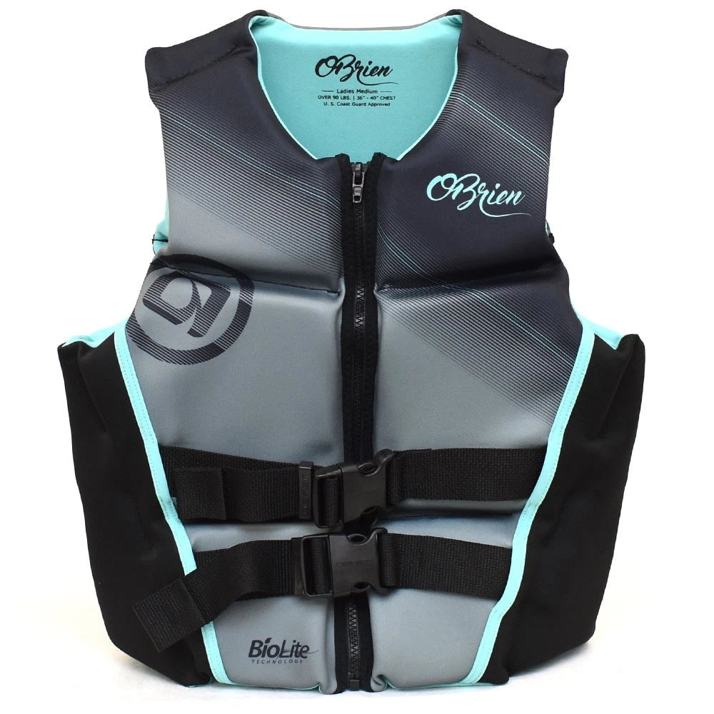 O'Brien Boat Flex V-Back Women's Life Jacket 2192755 - Medium Aqua