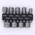 9pcs Metric Hex Socket Drill Bit Set 1/4 Drive Nut Driver-tool Kit 5mm-13mm
