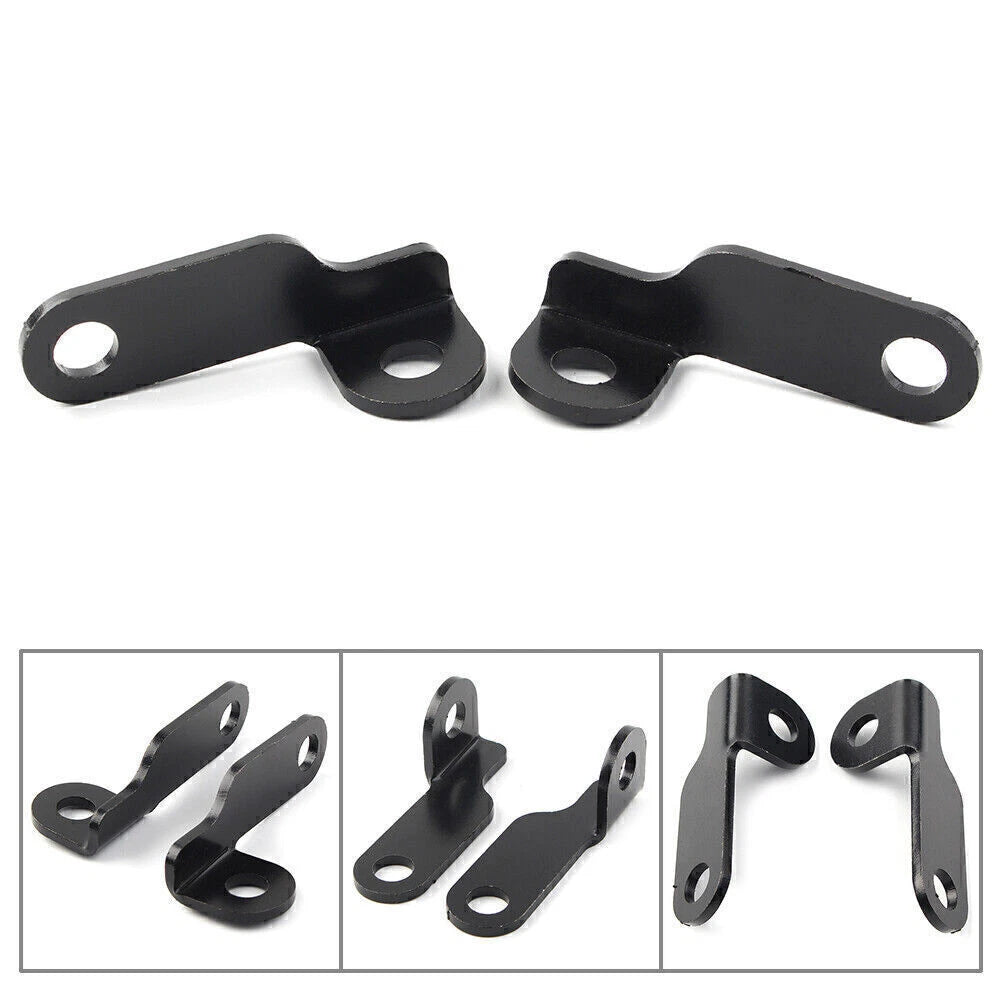 Fork Clamp Turn Signal Light Mount Bracket Holder Black for Harley