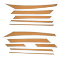 MasterCraft Boat Raised Decals 750155 - XStar Woodgrain Stickers (kit)