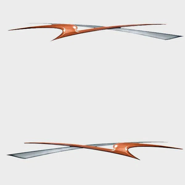 Crestliner Boat Decals 4621-DCL1569 - Copper Gray Stickers (set of 2)