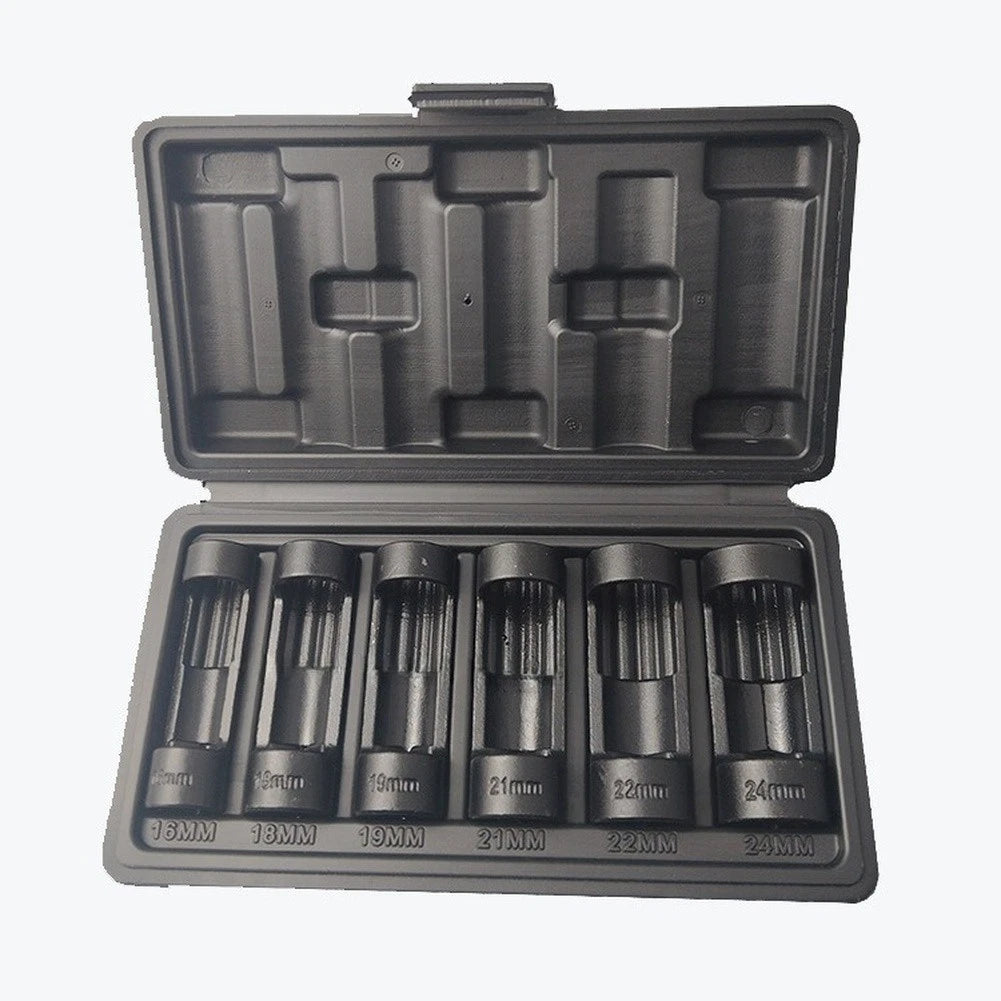Black Shock Absorber Nut Removal Socket Wrench Set 16mm to 24mm 50BV Steel
