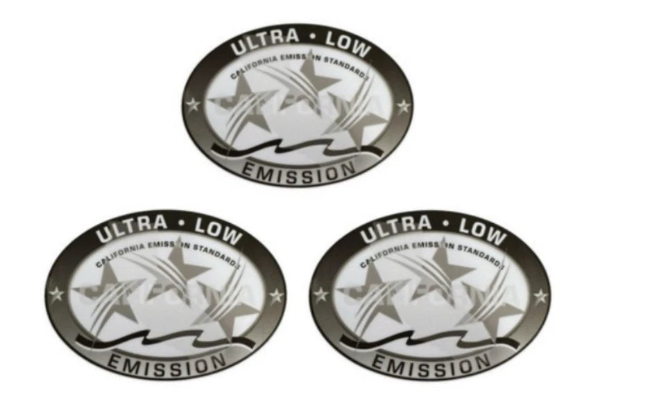 3Pcs Ultra Low EMISSION 3 Star DECALS STICKERS for SEADOO YAMAHA HONDA - Gray