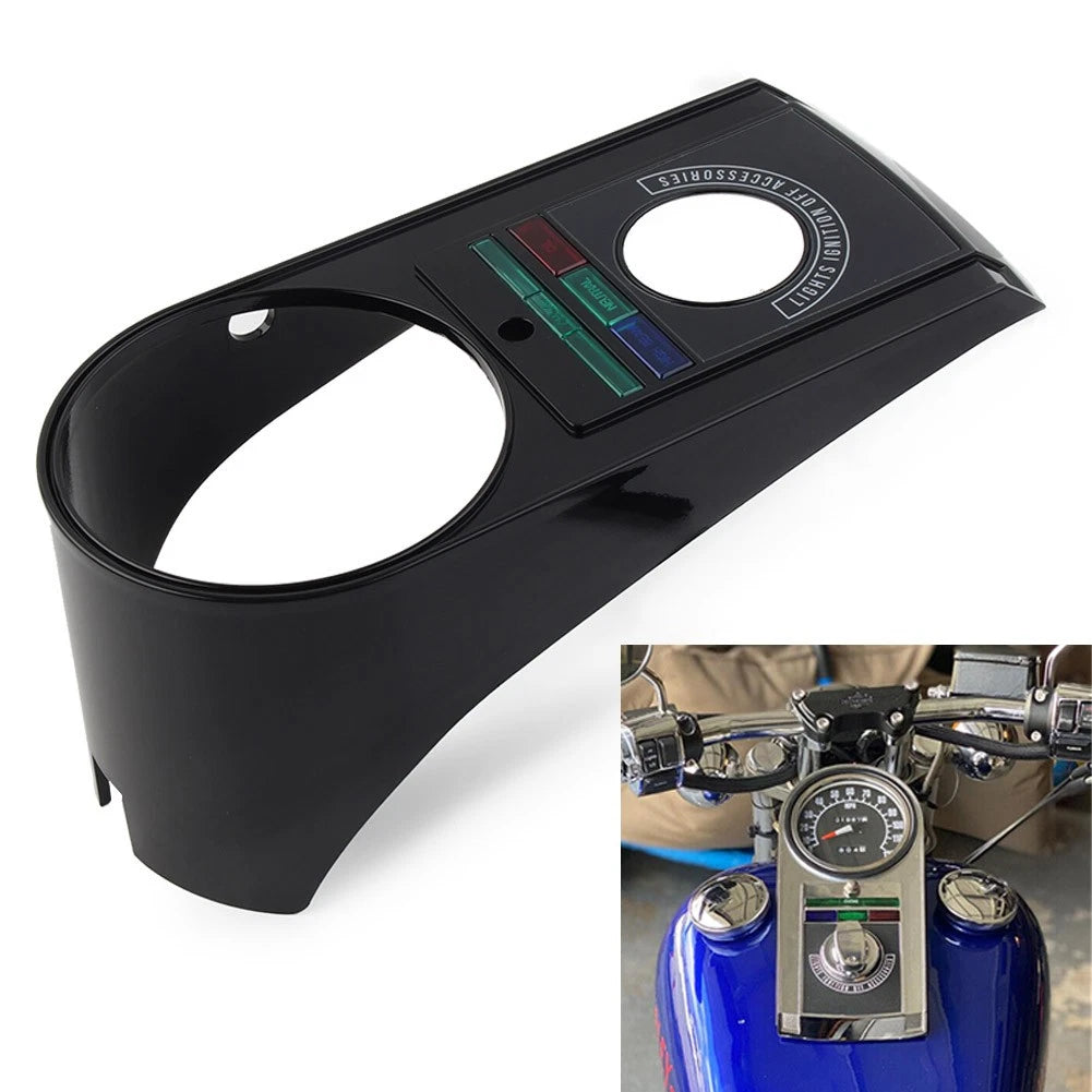 Black Speedometer Speedo Dash Panel Cover Housing Kit for 91-95 Harley Softail