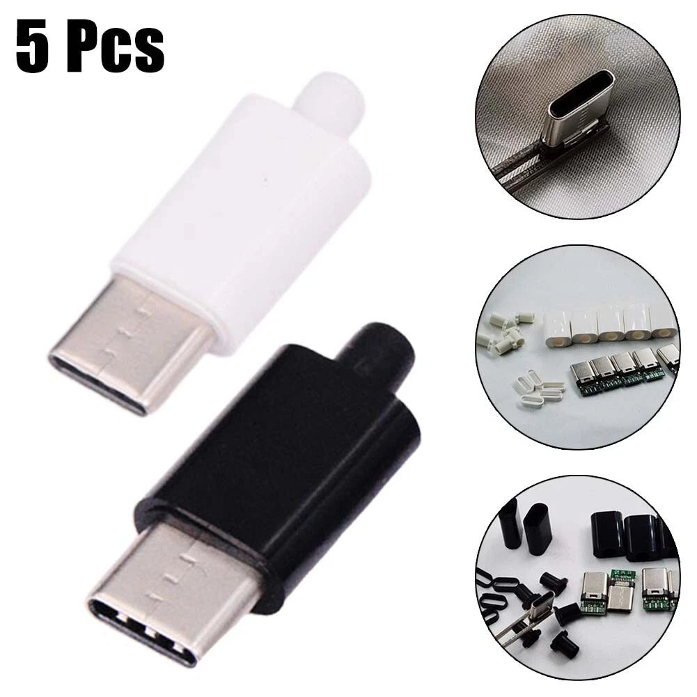 Reliable Reversible USB for C Male Connector for PCB Board Welding Line 5pcs Set