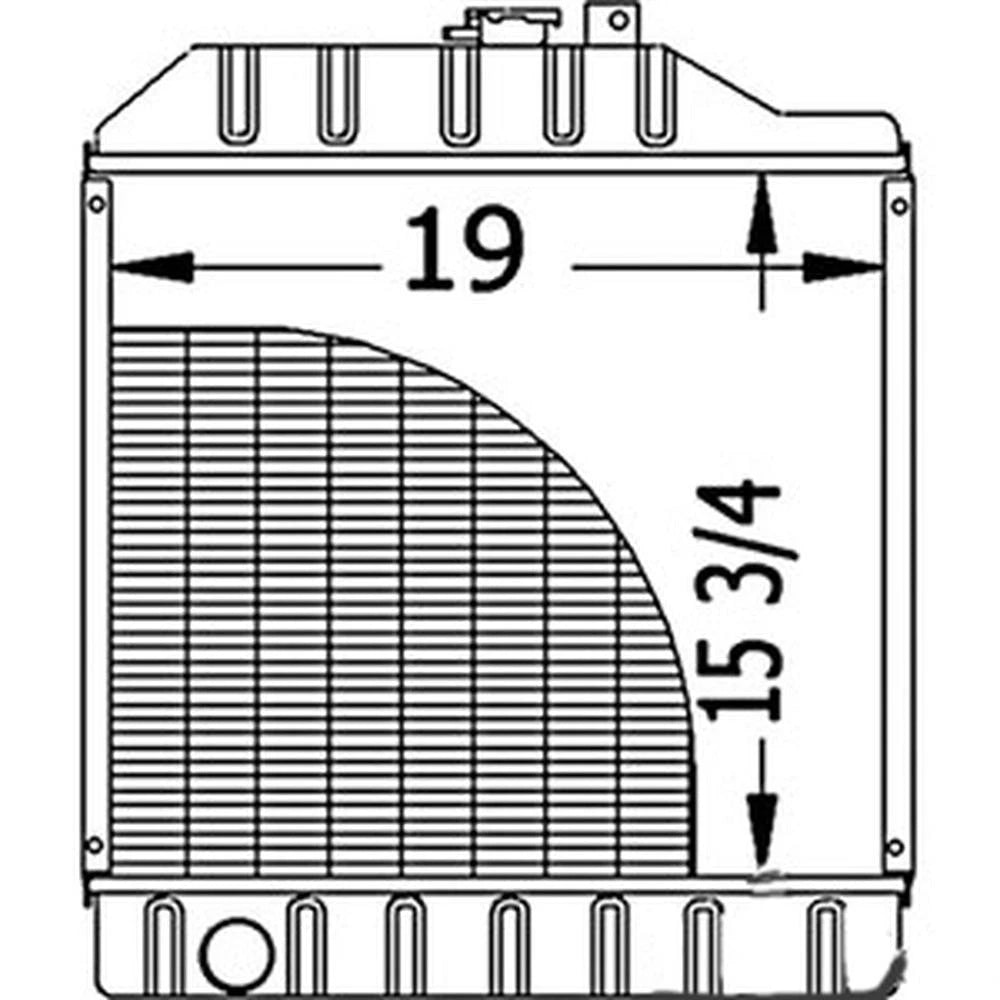 211009 Tractor Radiator - 15 3/4 X 18 7/8 X 2 1/2 Fits John Deere