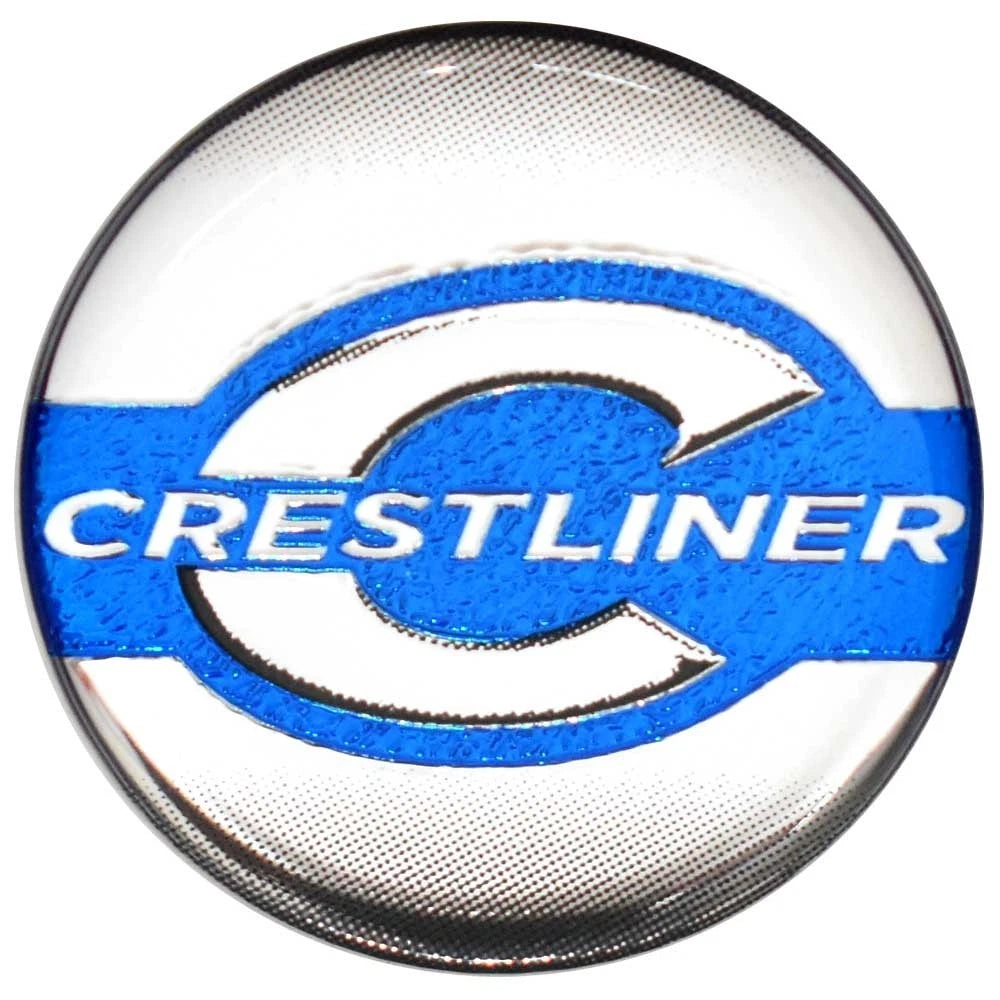 Crestliner Boat Steering Wheel Decal 2088140 - 1 5/8 Inch Silver Blue