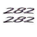 Rinker Boat Decals - 282 Black Gray Vinyl 4 1/4 X 7/8 Inch (pair)