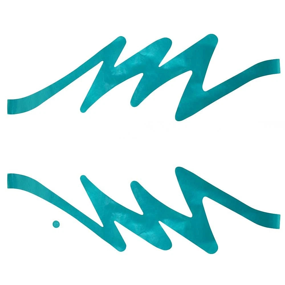 Boat Pontoon Graphic Decal - Teal Green Stickers (set of 2)