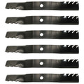 6 Pack: Toothed Mulching Blade Fits John Deere Replaces M128485