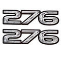 Rinker Boat Model Decals - 276 Gray Black Stickers (pair)