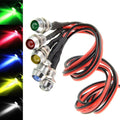 Car Boat 12V 8mm LED Indicator Light Pilot Dash Dashboard Panel Warning Lamp