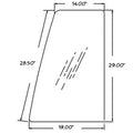 AT183083 Upper Front Door Glass Fits John Deere 110 120 160LC 200LC 230LC +