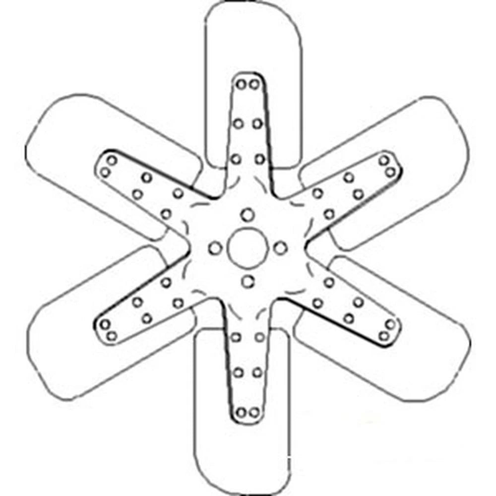 A173726 6 Blade Fan Fits Case-IH Tractor Models 544 656 664 706 2544 +