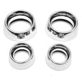 Boat Gauge Bezels - 1 3/4 X 3 Inch Silver Plastic (set of 4)