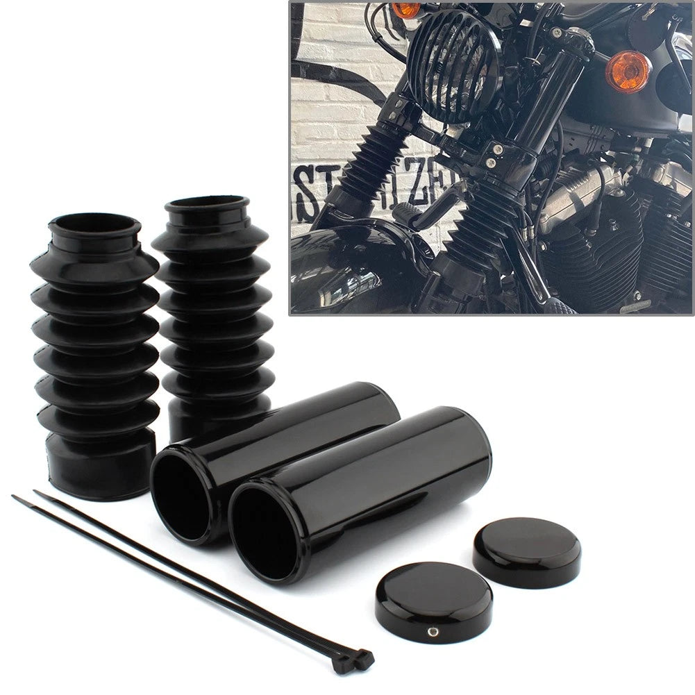 Front Upper Fork Cover Gaitors Boot Cap Kit for Harley x48 2016-2024 Motorcycle