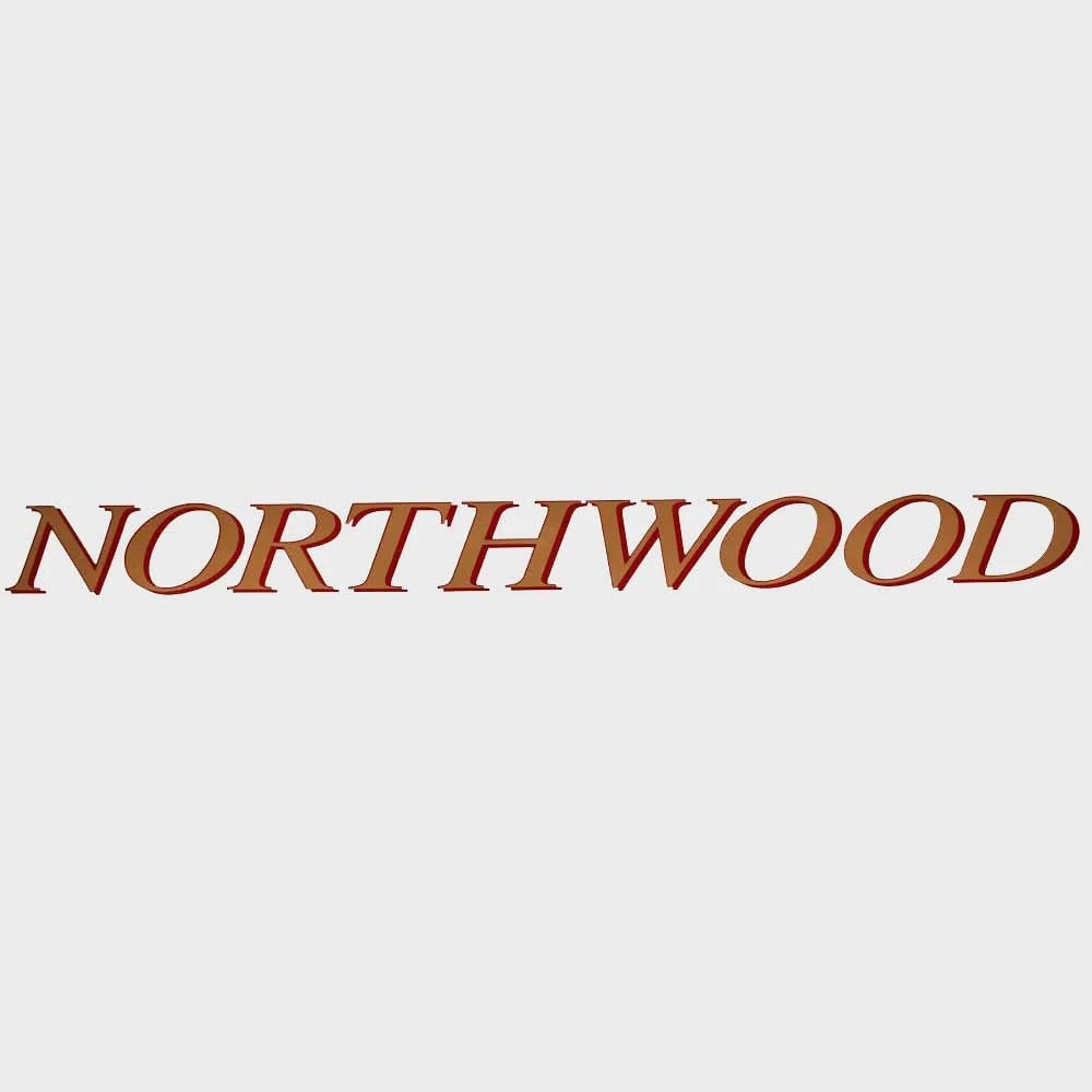 Northwood Pontoon Boat Logo Decal - Bronze Red Sticker