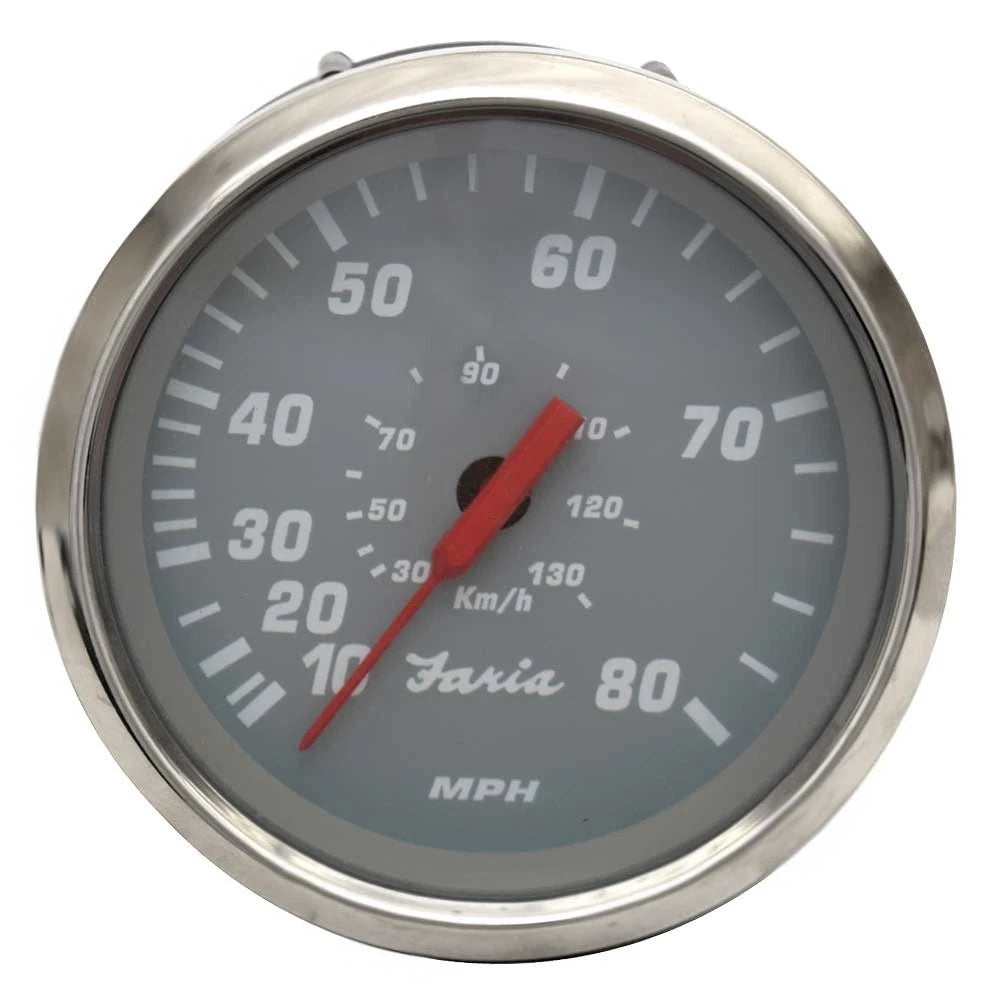 Faria Boat Speedometer Gauge SE9420A - Professional Gray 3 3/8 Inch