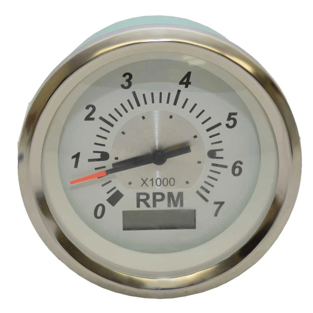 Teleflex Boat Tachometer Gauge 67530F - Sterling White 3 1/4 Inch