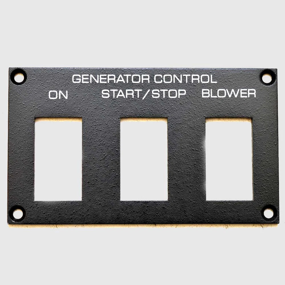 Tiara Boat Blank Generator Panel 3257780 - 4 3/4 X 2 3/4 Inch Black