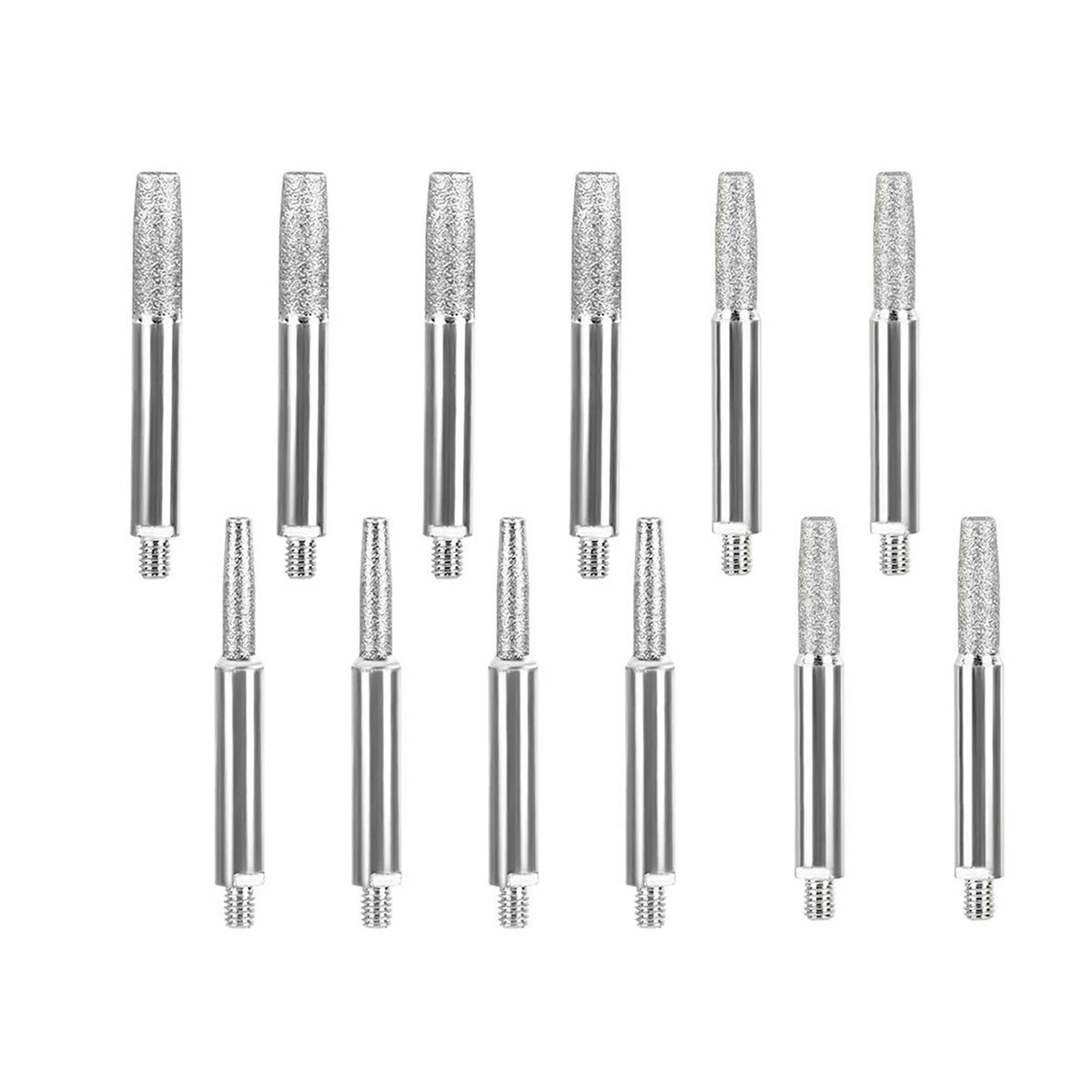 12x Carborundum Burrs for Hand Crank Chain Saw Sharpener Carving Grinding Tools