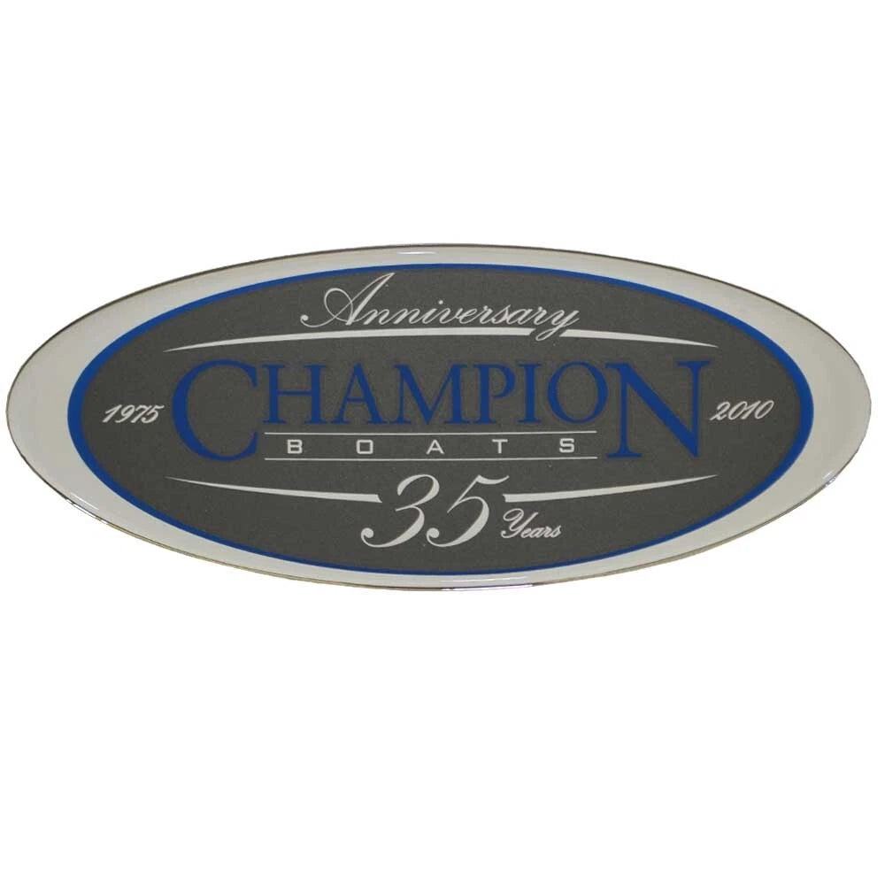 Champion Boat Raised Decal 7C215 - 35th Anniversary 7 1/2 X 3 Inch