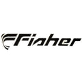 Fisher Boat Raised Emblem Decal Sticker - Black Silver