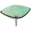 Renovator Supply Boat Sink Basin 10870 - Tempered Glass/ Aluminum (kit)