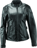 Kuryakyn River Road Race Leather Jacket for Women, Motorcycle Riding Gear