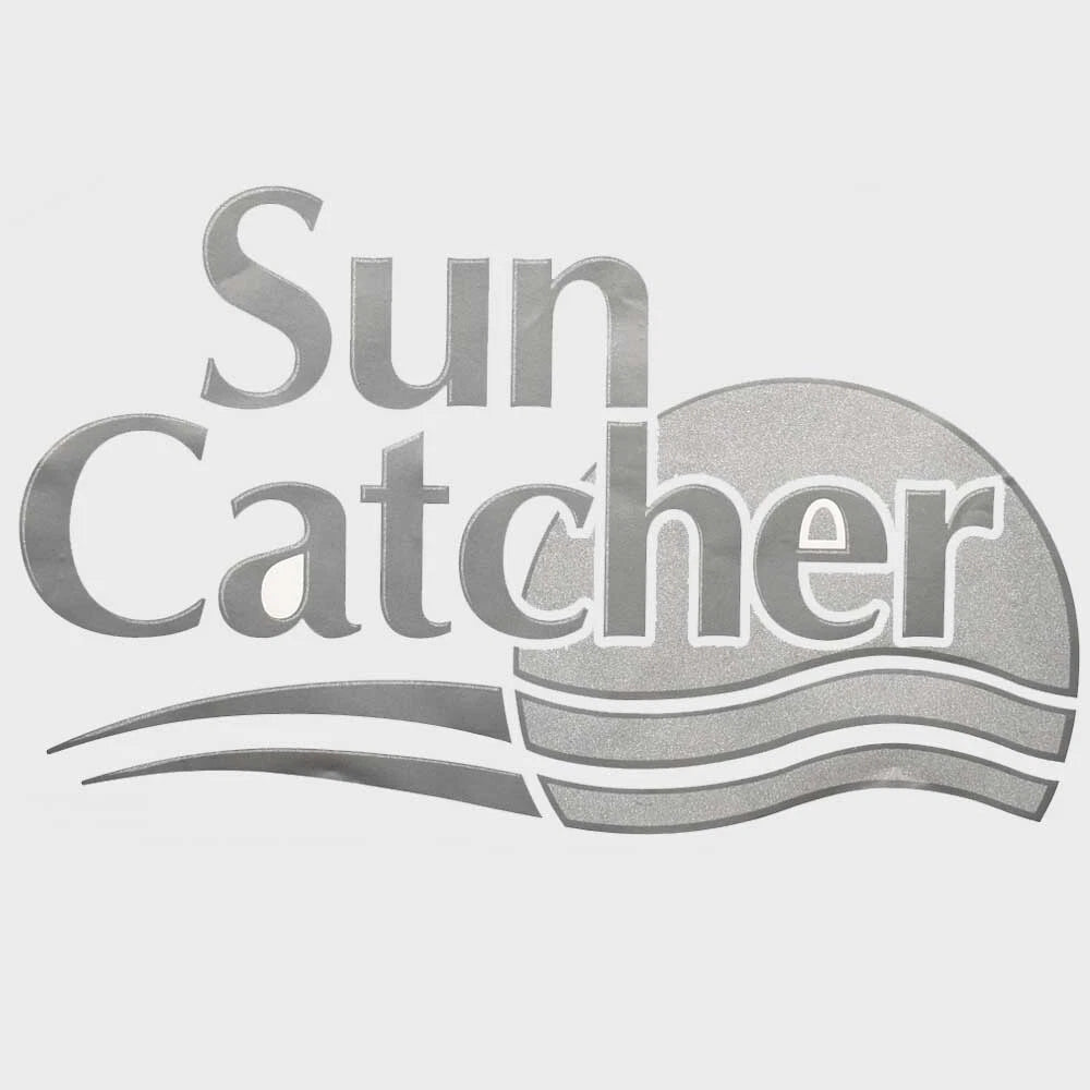 SunCatcher Pontoon Boat Decal 73404831 - 18 1/4 X 12 Inch Silver