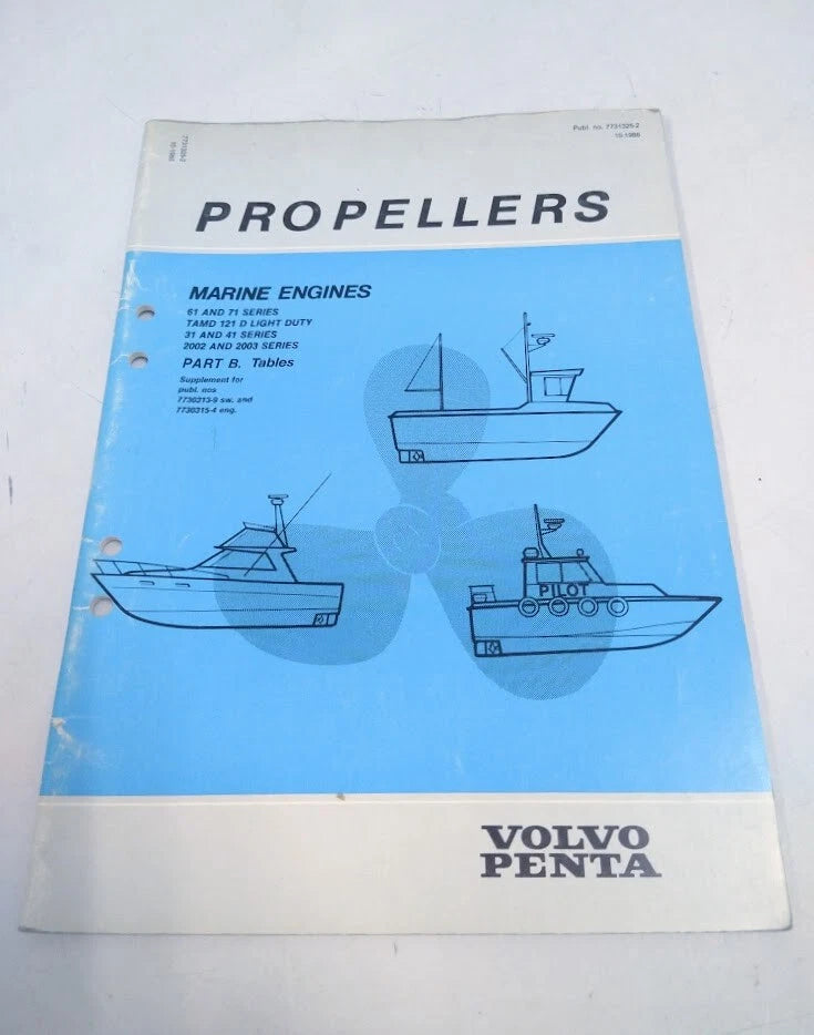Volvo Penta 7731325, Marine Engine Propellers Manual