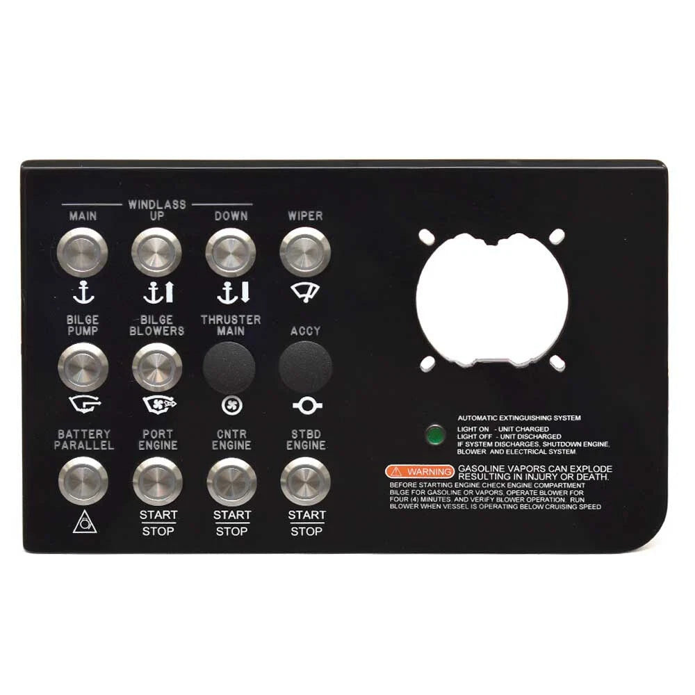 Sea Ray Boat Switch Panel 2335481-A - 320 Sundancer Black Acrylic