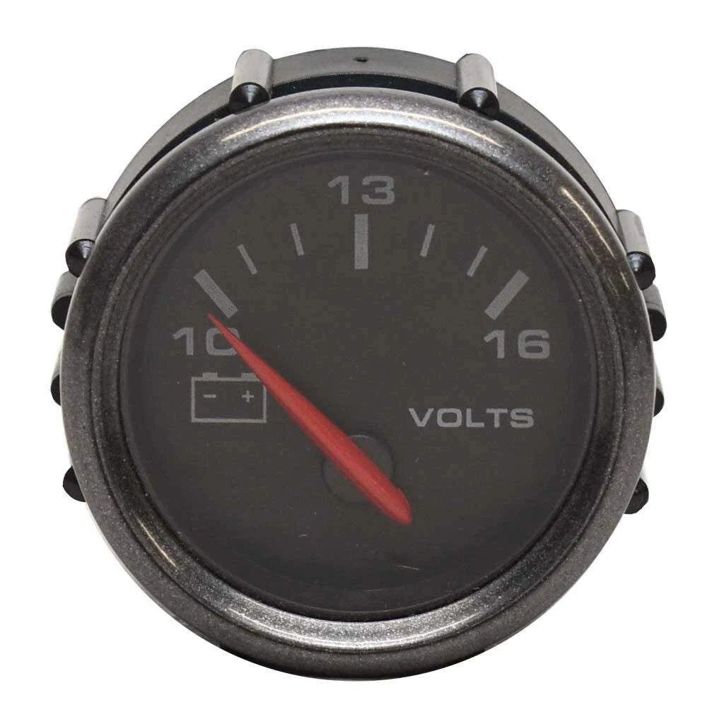 Faria Boat Volt Meter Gauge VP7113A - 2 Inch Pewter Black