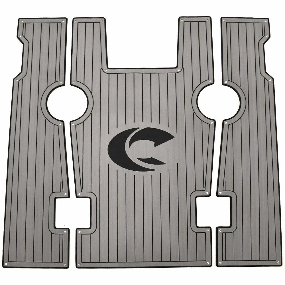 Crestliner Boat Non-Skid Mats 2357196 - 1750 Super Hawk Gray (3PC)