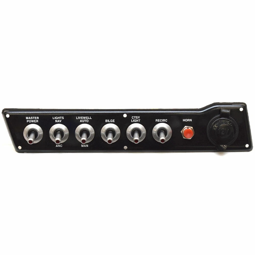 Lund Boat Toggle Switch Panel 2303920 - with 12V Receptacle