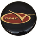 OMC Boat Raised Logo Decal - 2 Inch Black Sticker