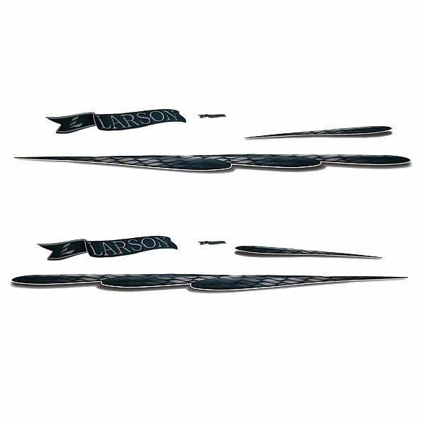 Larson Boat Decal Kit 119247-04 - SEI Green Black Gray White (8 PC)