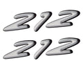 Rinker Boat Decals - 212 White Gray 6 1/8 X 1 1/4 Inch (pair)